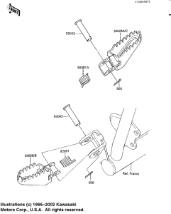 KDX80 Подножки
