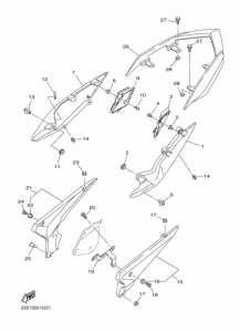 XJ6F FZ6RB Боковая крышка
