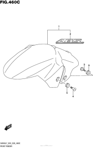 SV650 Front Fender (Sv650Al7 E28)