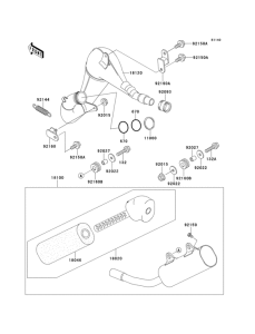 KX125 Глушитель