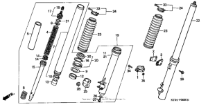 XR200R Передняя вилка