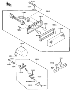 ZX600 Taillight unit ass`y