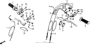 XR200R Control levers + switches + cales