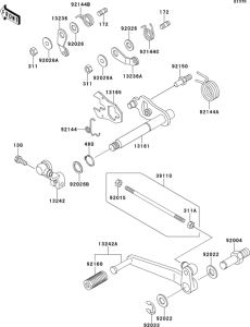 ZX1100 Механизм переключения передач