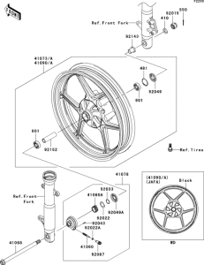 EX250 Переднее колесо