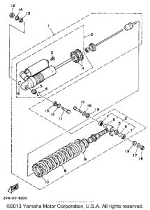 YZ250U Амортизаторы задние