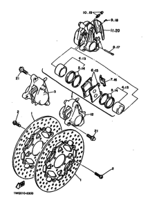 FZR400 FZR400U Передний суппорт