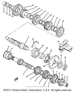 XS650G Трансмиссия