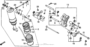 VF750F Задние амортизаторы