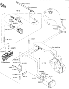 ZX750 Испарительная система топлива