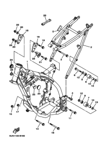 YZ125 YZ125R Frame comp