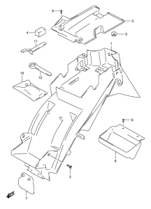 GSF1200S Заднее крыло