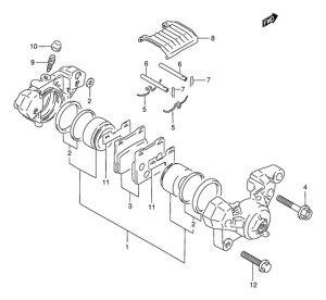 GSX250 Задний суппорт