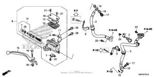 CB500F (ABS) Главный тормозной цилиндр перед (ABS)