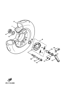 YW50 Rear wheel complete assy