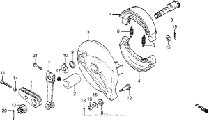 CM400 Задний тормоз
