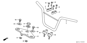 XR70R Handle pipe / top bridge