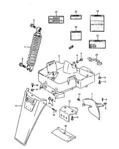AH100 Rear fender-label