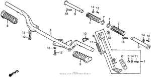 CB125S Side stand + footpegs