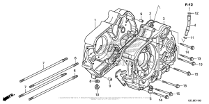 CRF50F Картер двигателя
