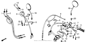 CB650SC Handle lever + switch + cable