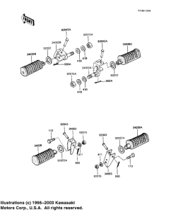 KZ1000 Подножки