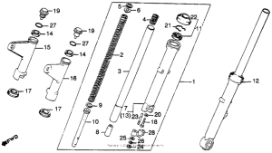 CM450 Cm450e front fork