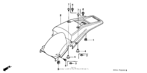 XR250R Задний бампер
