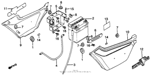 GL650I Side cover + battery