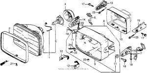 VT500F Headlight 83-84