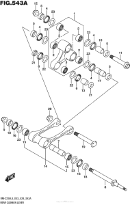 RM-Z250 Втулки заднего рычага