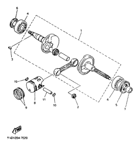 YN50R Коленчатый вал и поршни
