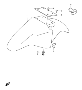 GS500 Переднее крыло