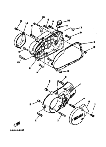 YSR50 YSR50A Crankcase cover ass`y  (v