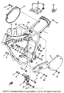 YZ125F Frame - side cover