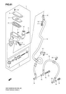 GSX1300BK Передние тормозные трубки
