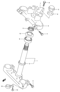 RM85 Кронштейн передней вилки