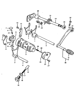 TS125 Переключение передач