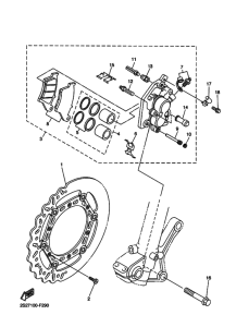 WR250F Передний суппорт