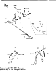 KZ650 Stands / brake pedal