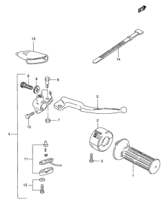 TS185 Рукоятка газа и тормоза