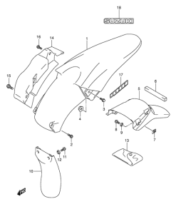 DR-Z400 Заднее крыло