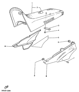 TDR125R Seat /  side cover