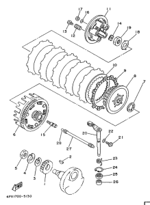 TT250R Сцепление