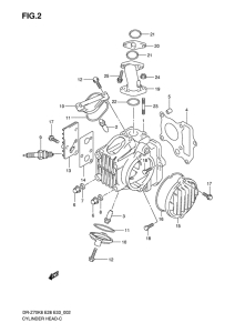 DR-Z70 Головка цилиндров
