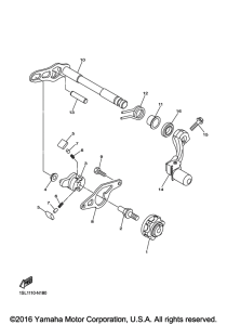 WR250F Вал переключения