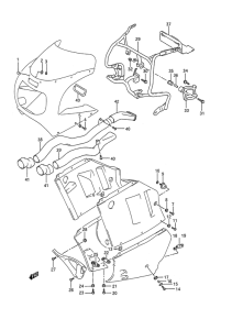 GSX-R1100 Cowling fitting set