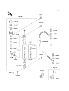 KX500 Задний торм цилиндр