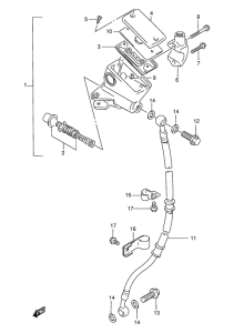 GS500 Передний тормозной цилиндр