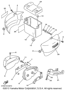 XV535LC Боковые обтекатели